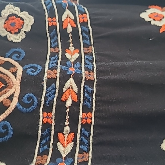 Anthropologie A+ Black linen cotton blend dress size 16W - Picture 7 of 8